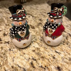 Mackenzie Child’s snowmen salt and pepper shakers